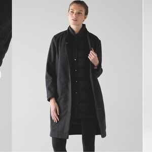 Lululemon Athletica Women's Charcoal All Day Softshell Wool Coat